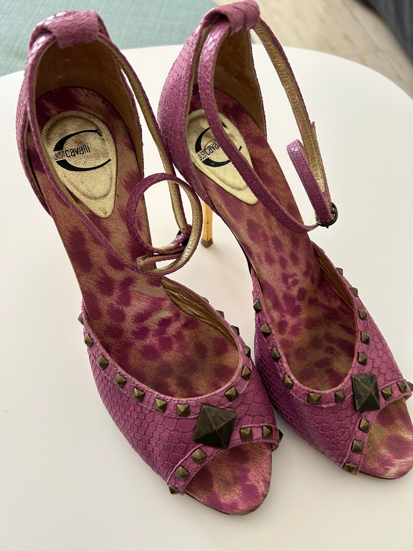 Just Cavalli snakeskin open toe EU40