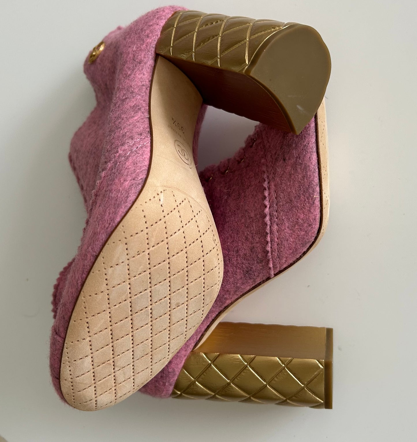 Chanel felt ankle boots from 2015