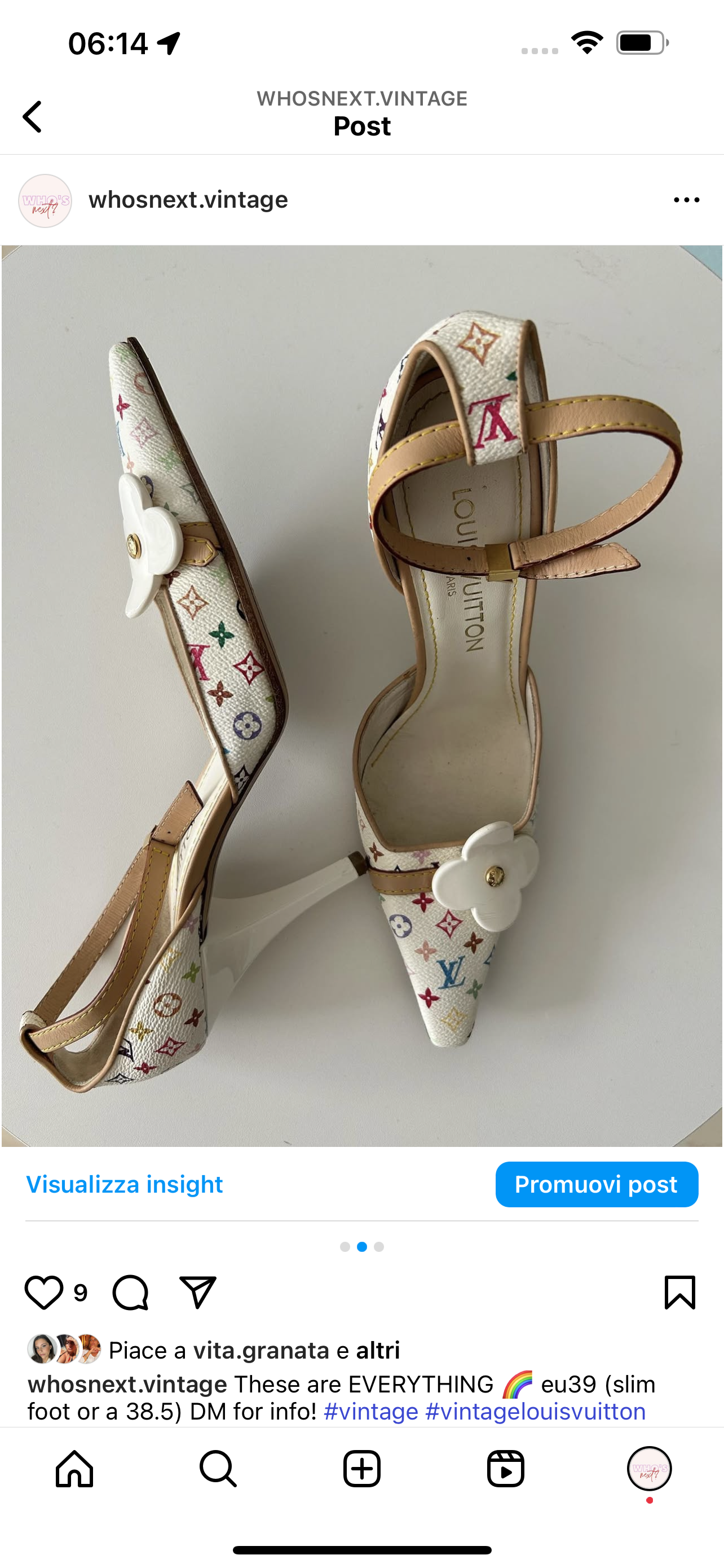 Louis Vuitton vintage Monogram sling back by Murakami