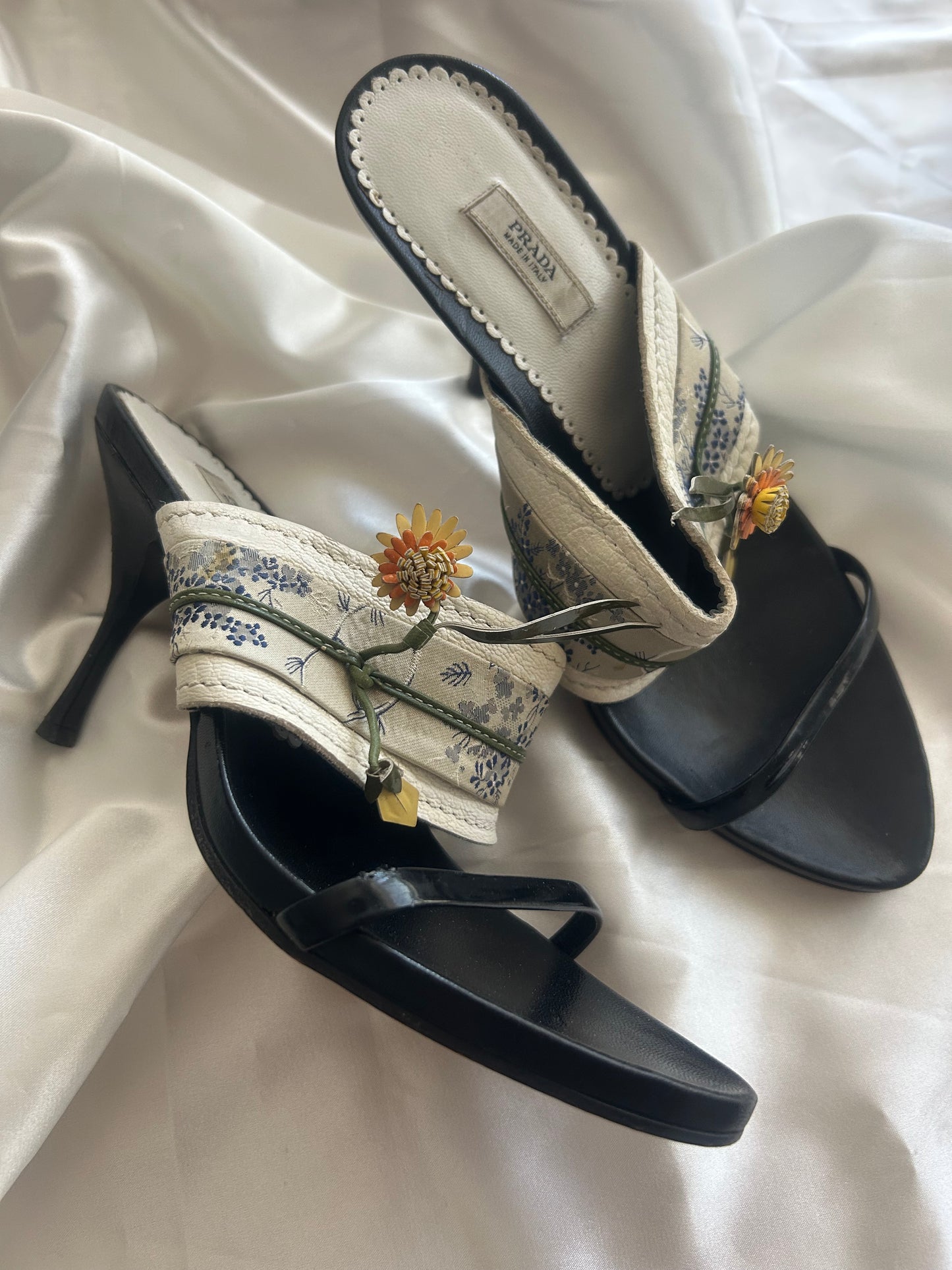 Prada floral print slides EU37.5