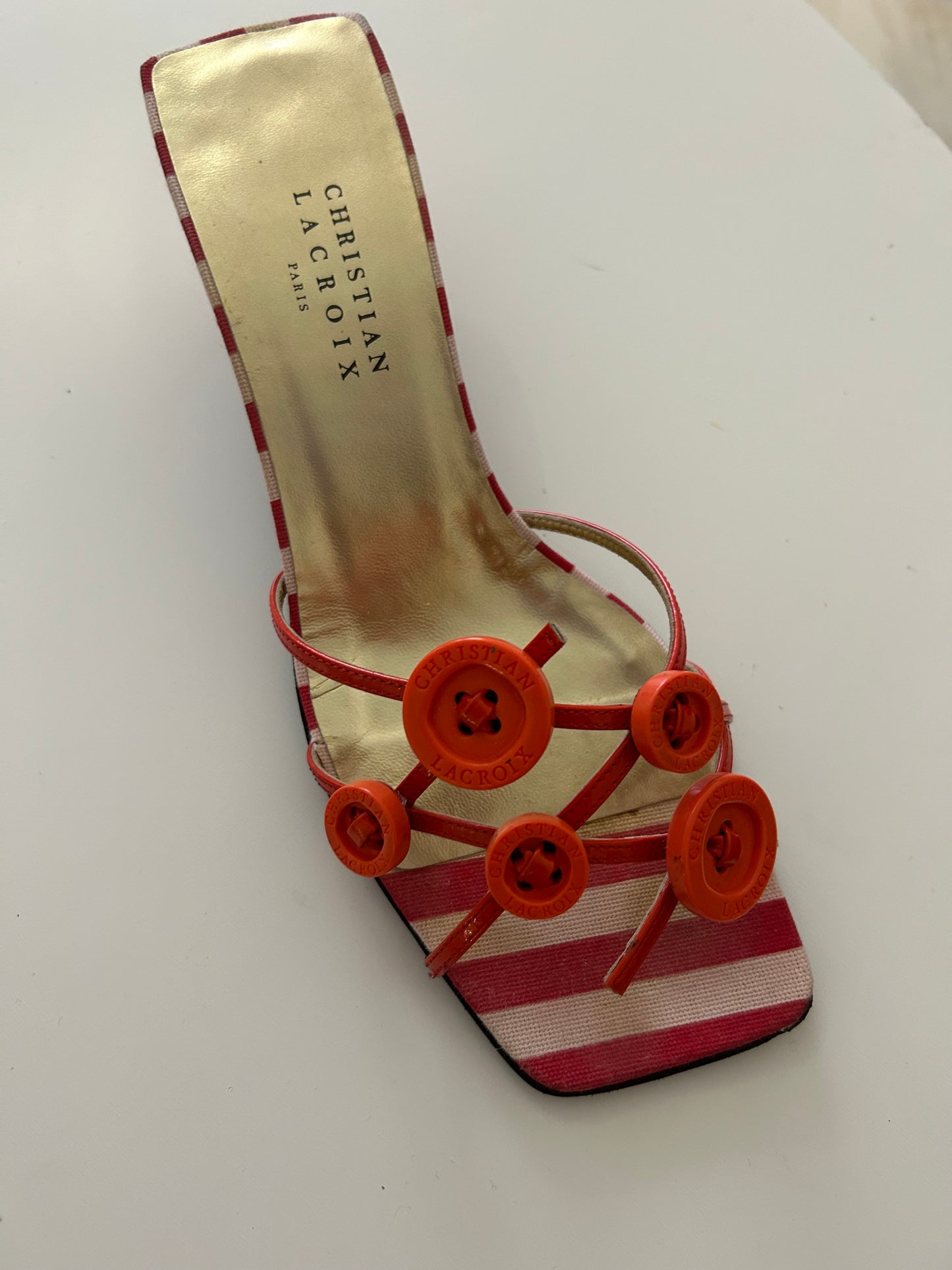 Christian Lacroix buttons mules EU38