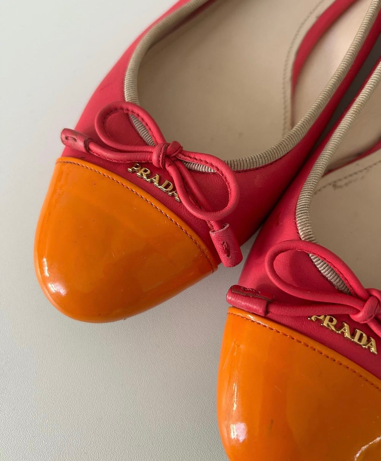 Prada patent leather ballerinas flat