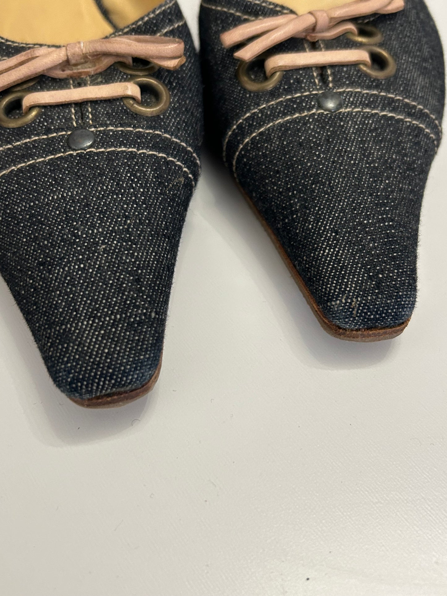 MiuMiu Denim kitten heels EU37.5