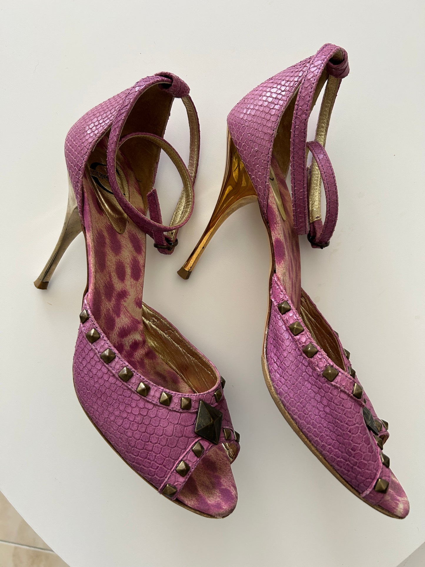 Just Cavalli snakeskin open toe EU40
