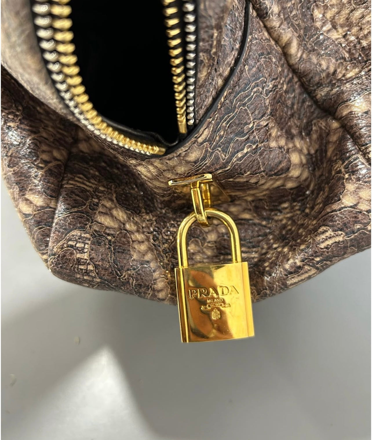 Prada hand bag lace print