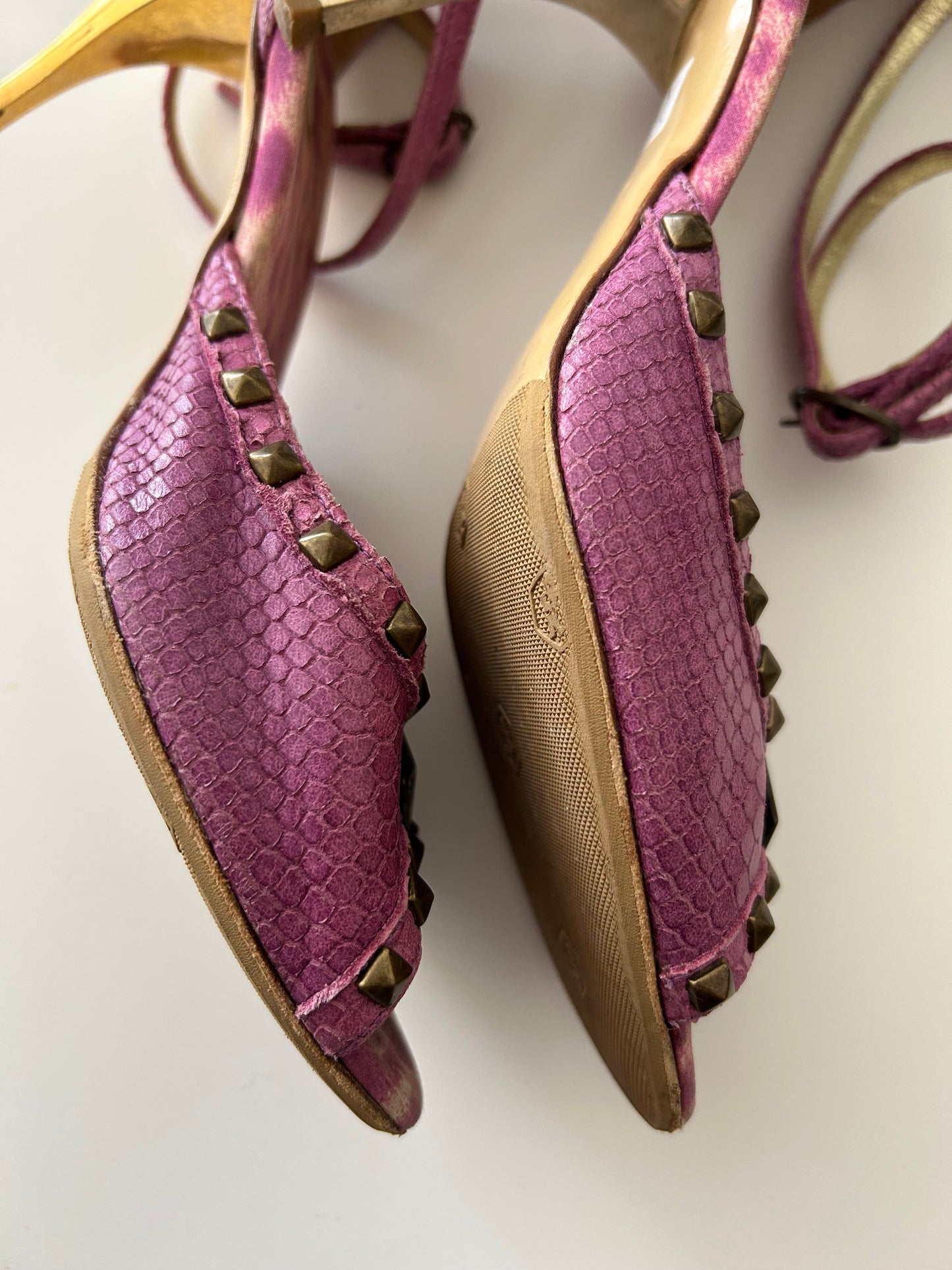 Just Cavalli snakeskin open toe EU40