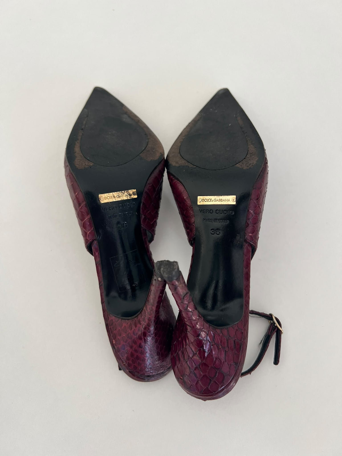 Dolce&Gabbana phyton slingback EU38