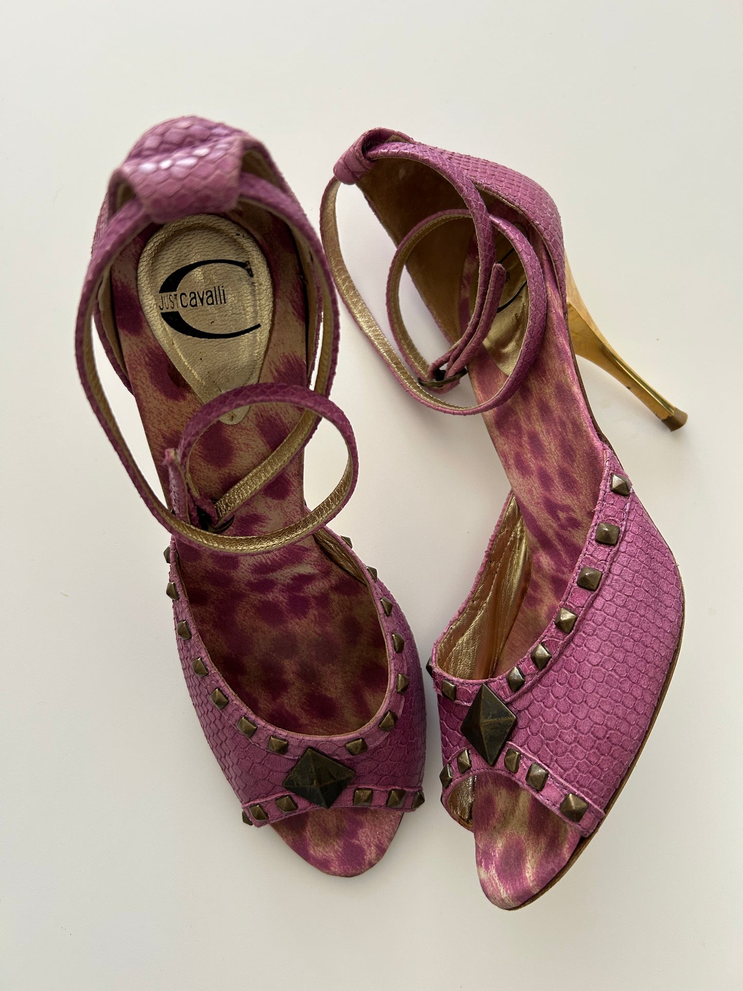 Just Cavalli snakeskin open toe EU40
