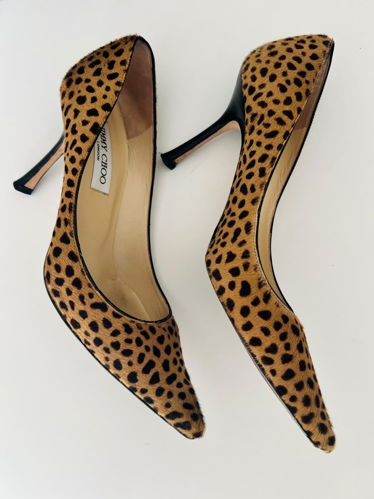 Jimmy Choo leopard print ponyhair heels EU38