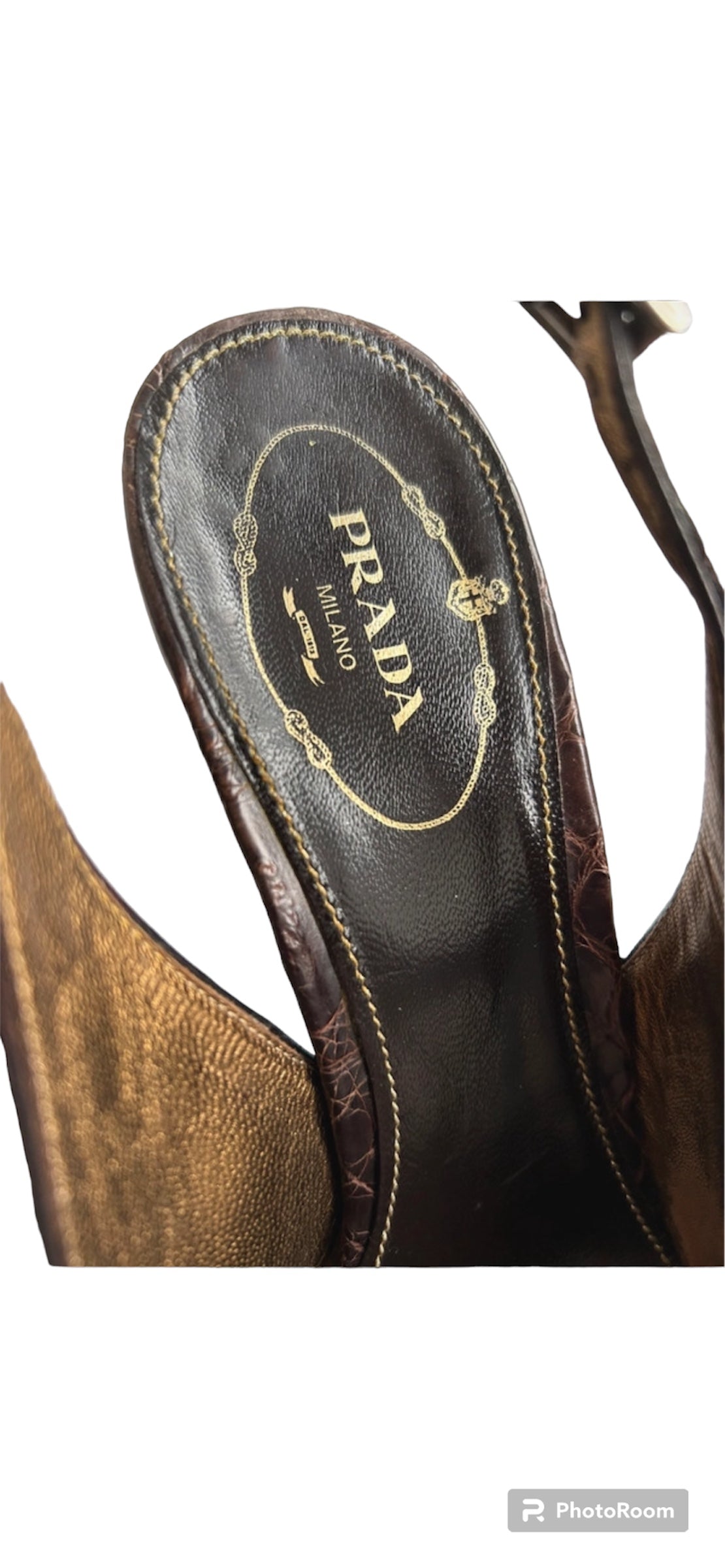 Prada brown slingback EU37.5