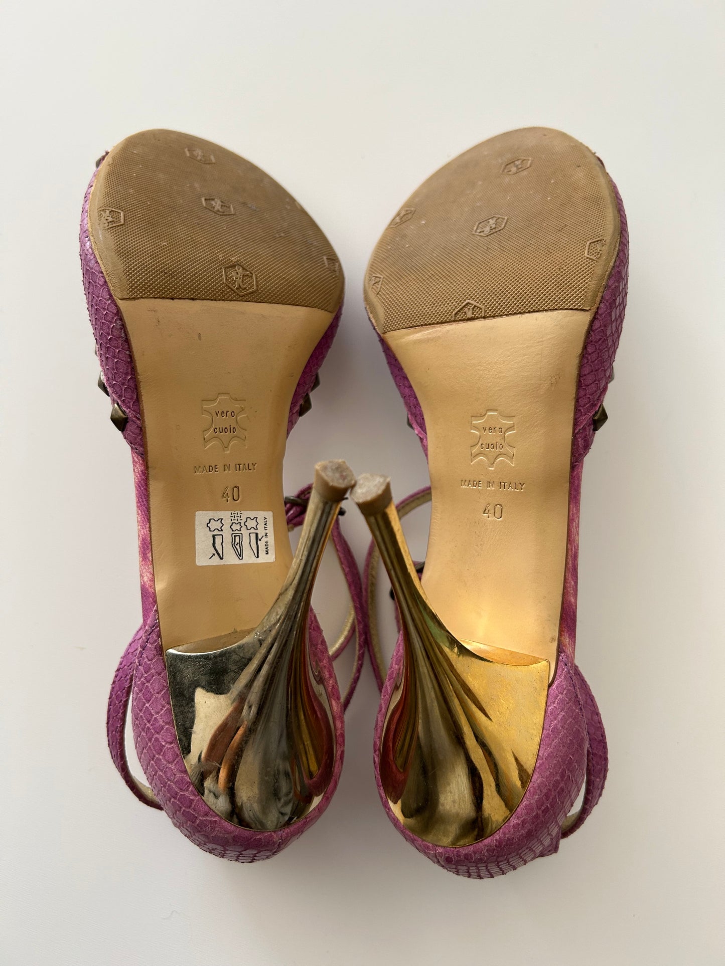 Just Cavalli snakeskin open toe EU40