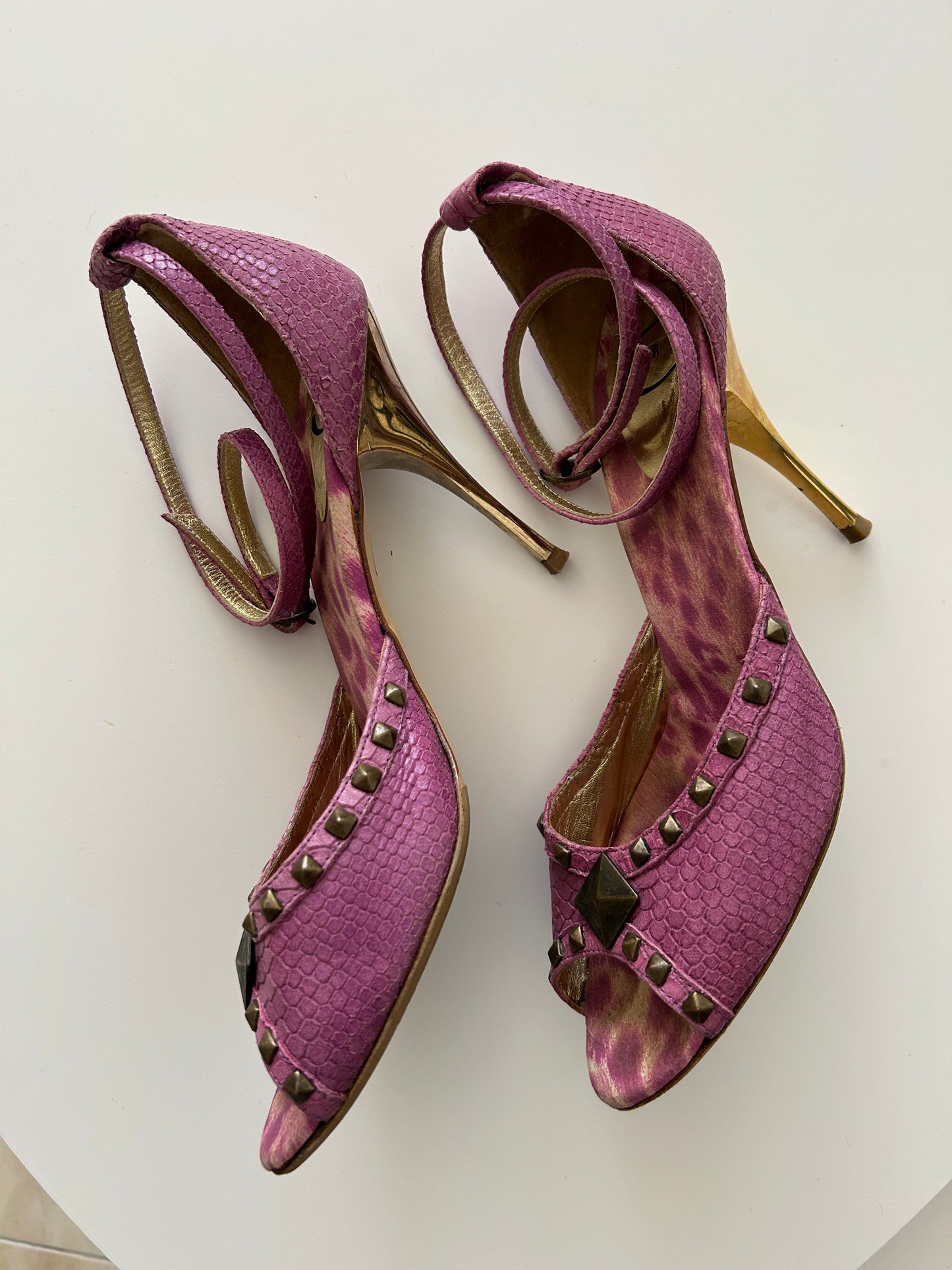Just Cavalli snakeskin open toe EU40