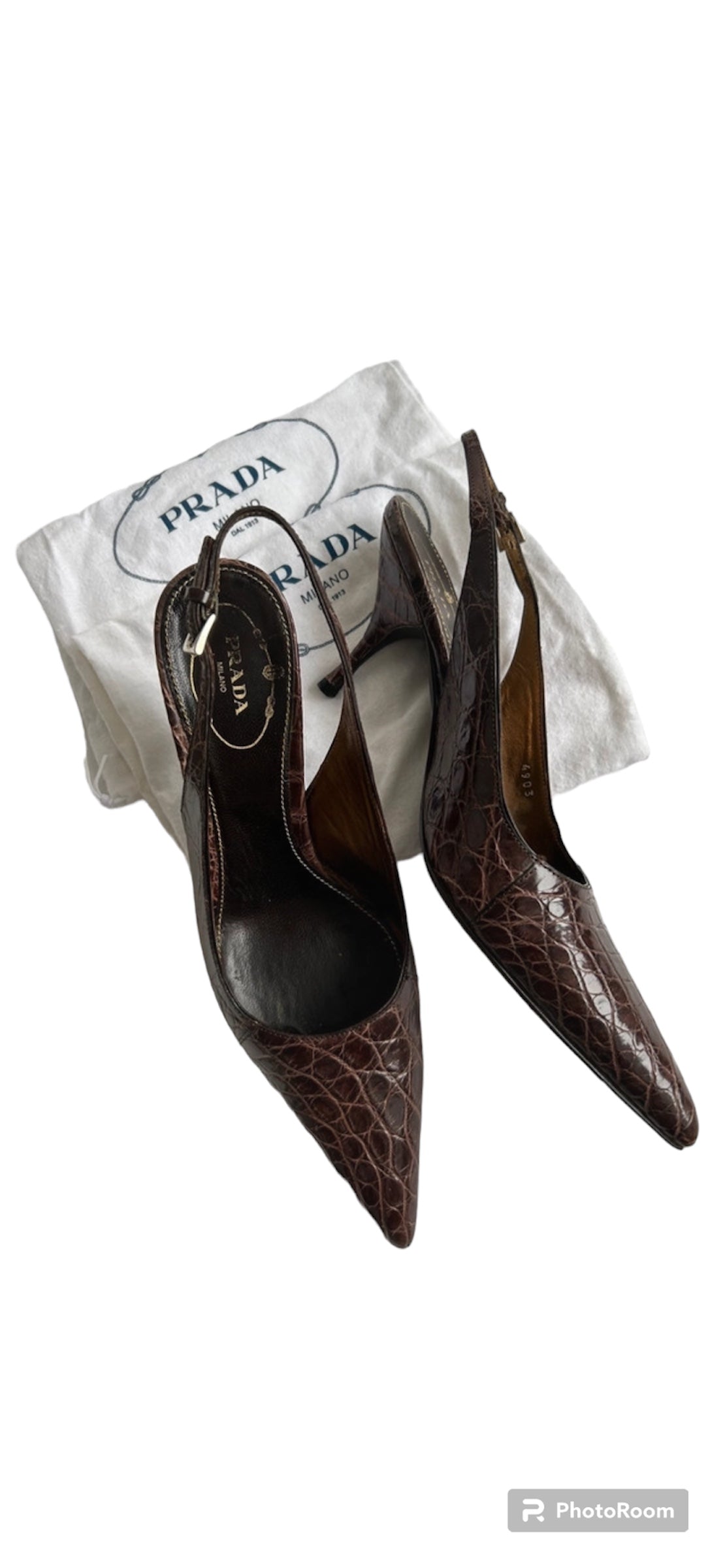 Prada brown slingback EU37.5