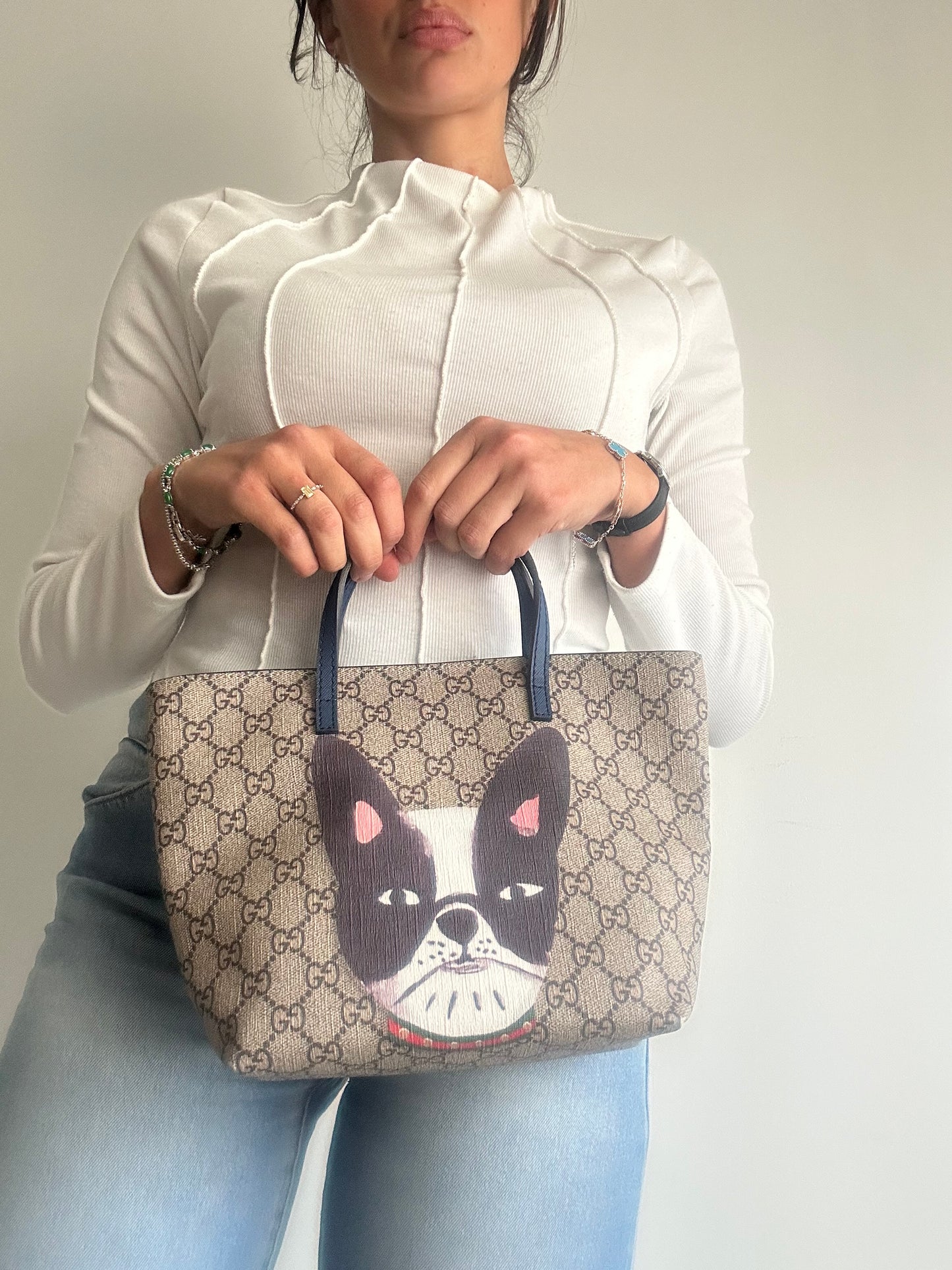 Gucci Limited Ed. Tote French Bulldog By Yuko Higuchi