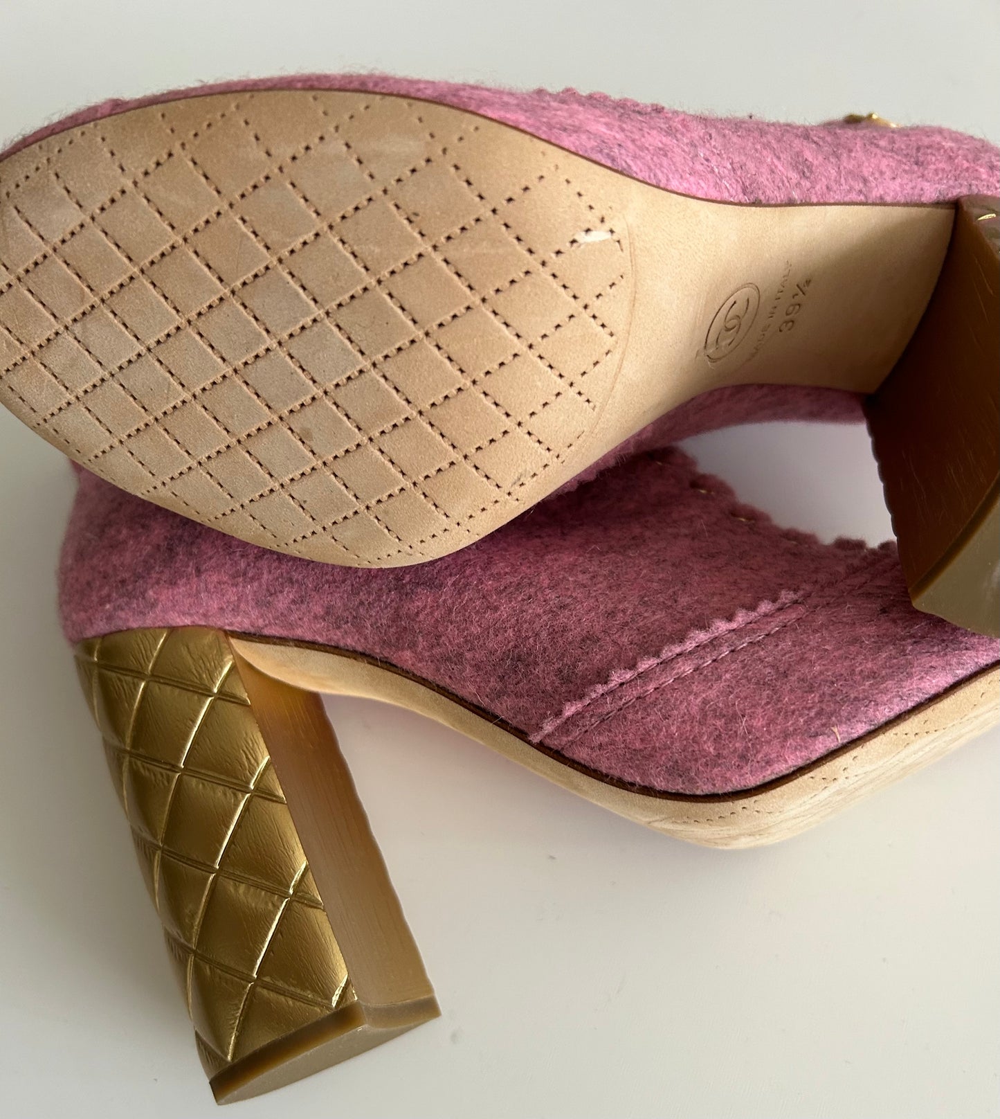 Chanel felt ankle boots from 2015
