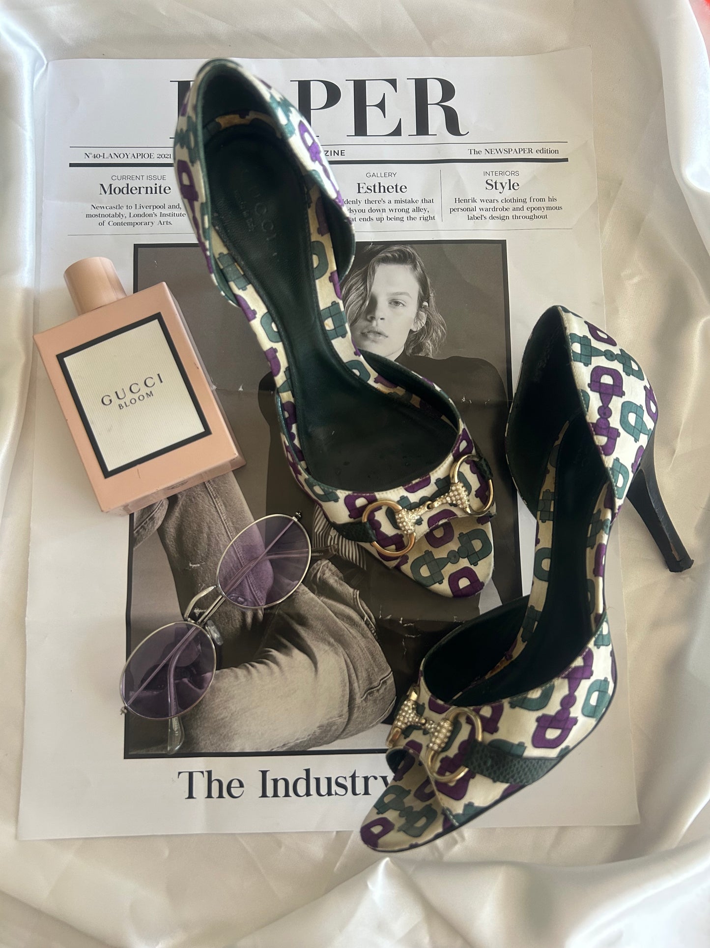 Gucci silk pumps EU39