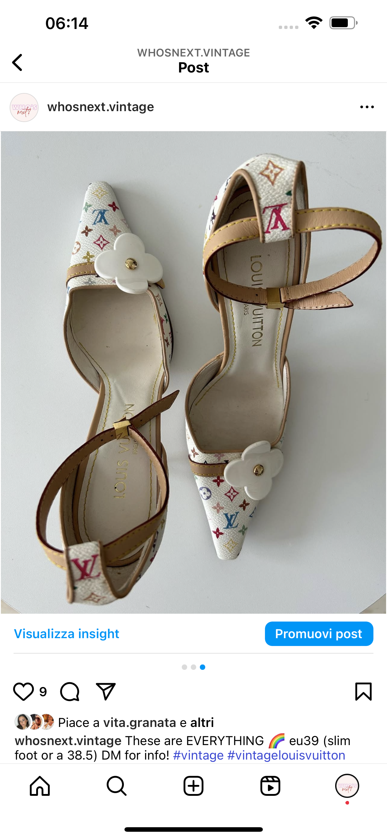 Louis Vuitton vintage Monogram sling back by Murakami