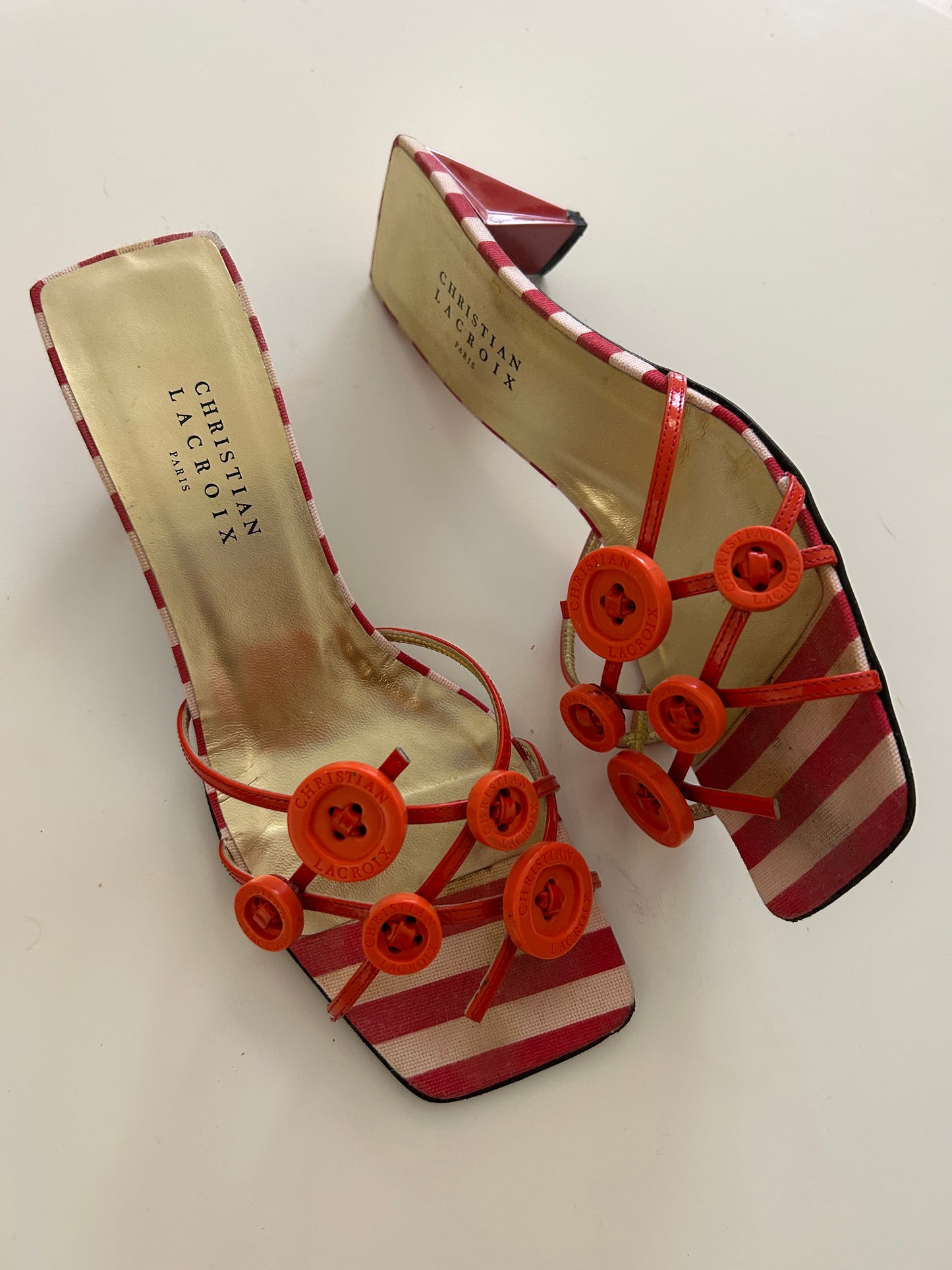 Christian Lacroix buttons mules EU38