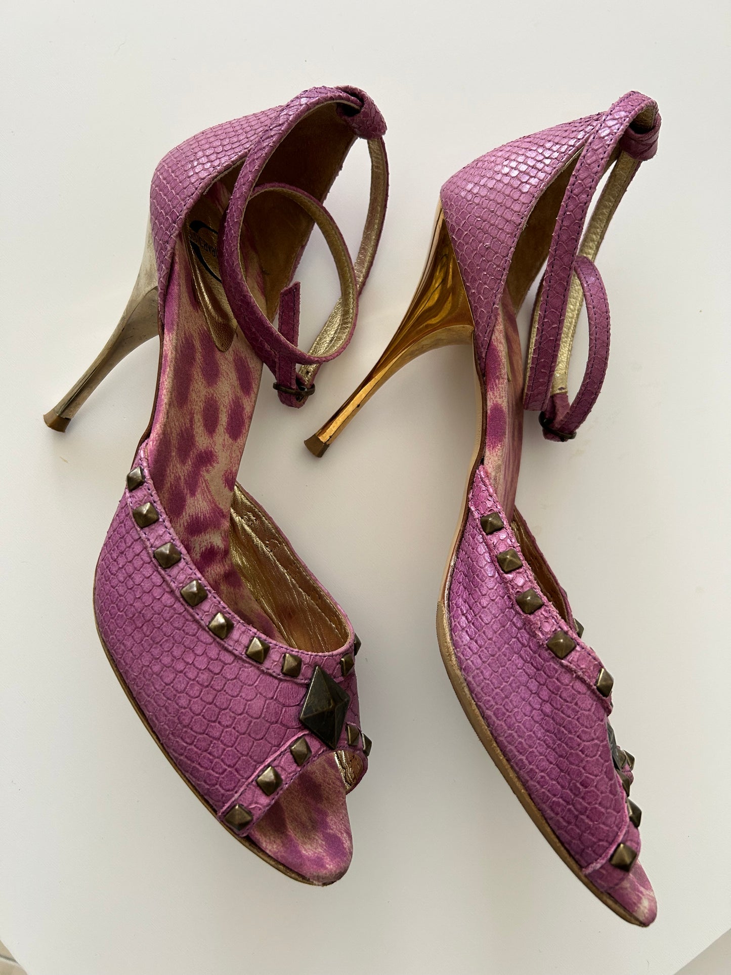 Just Cavalli snakeskin open toe EU40
