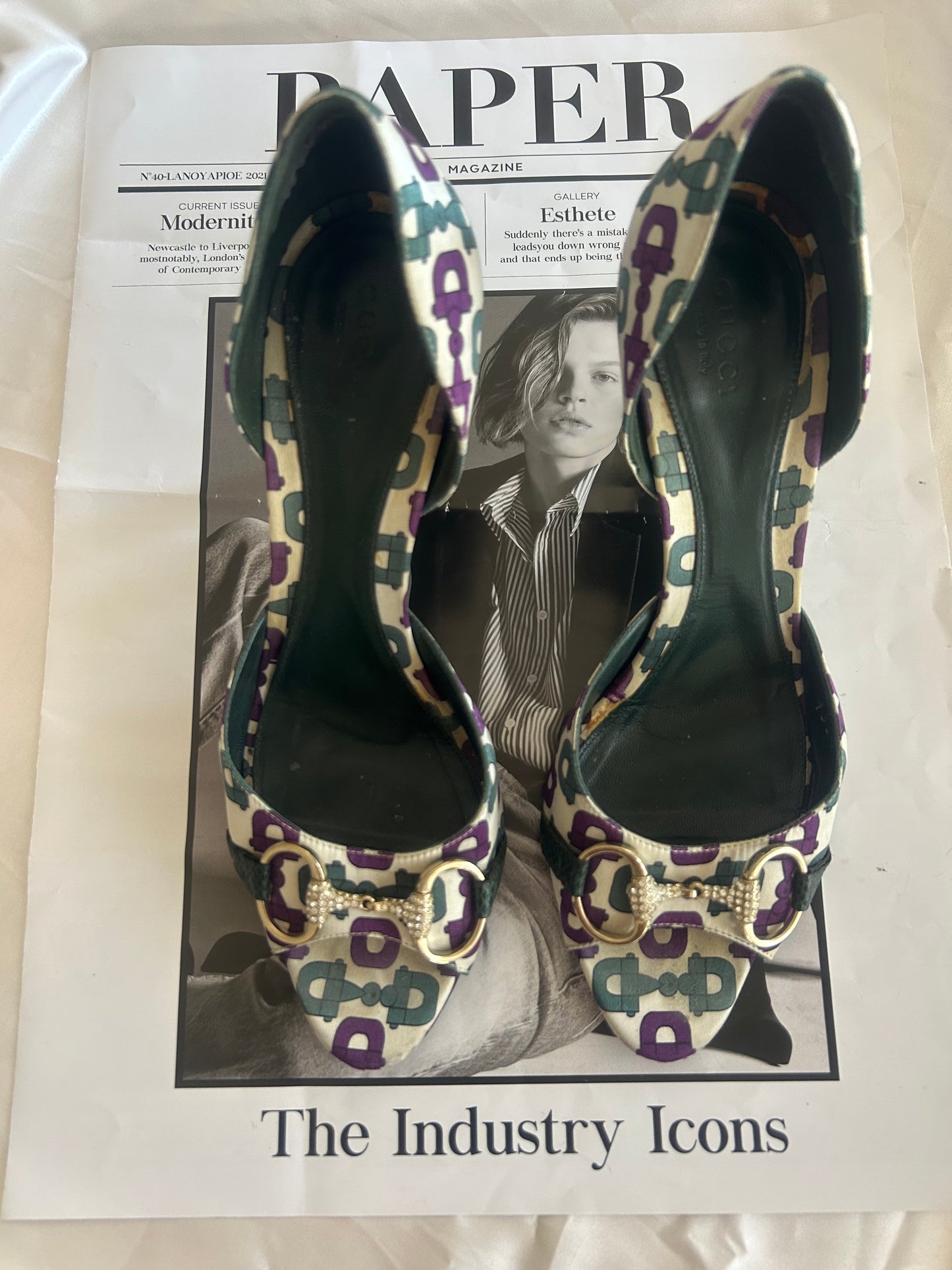 Gucci silk pumps EU39