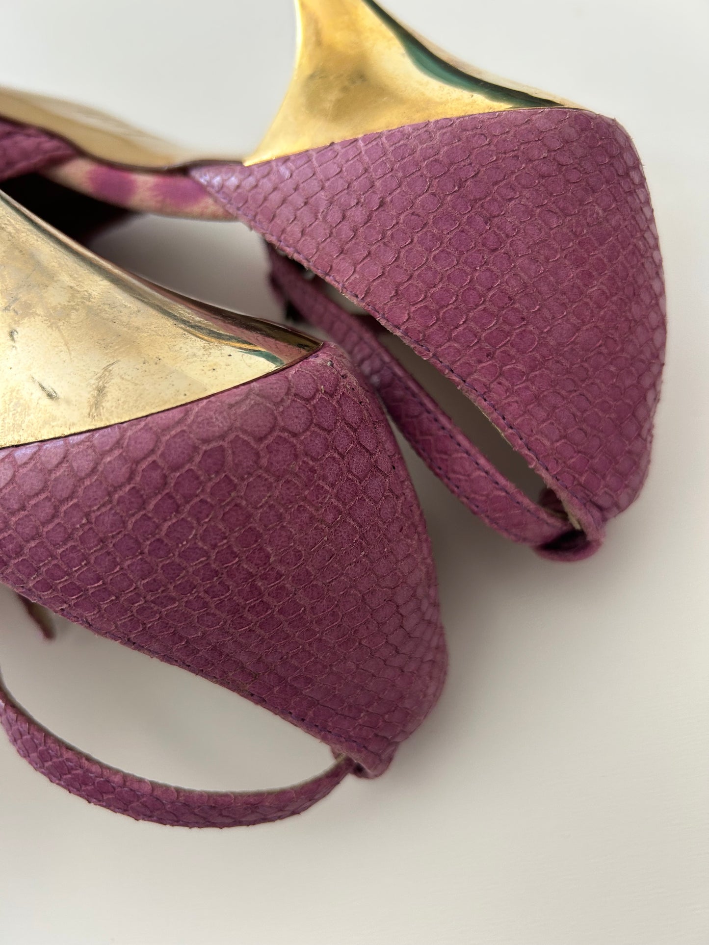 Just Cavalli snakeskin open toe EU40