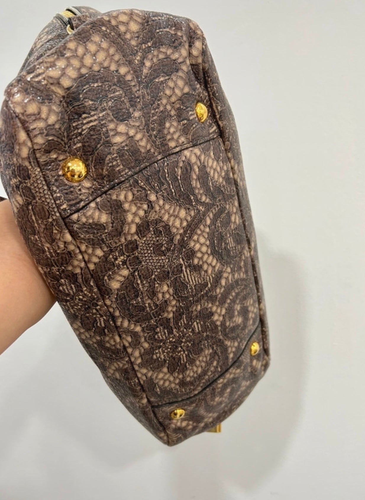 Prada hand bag lace print