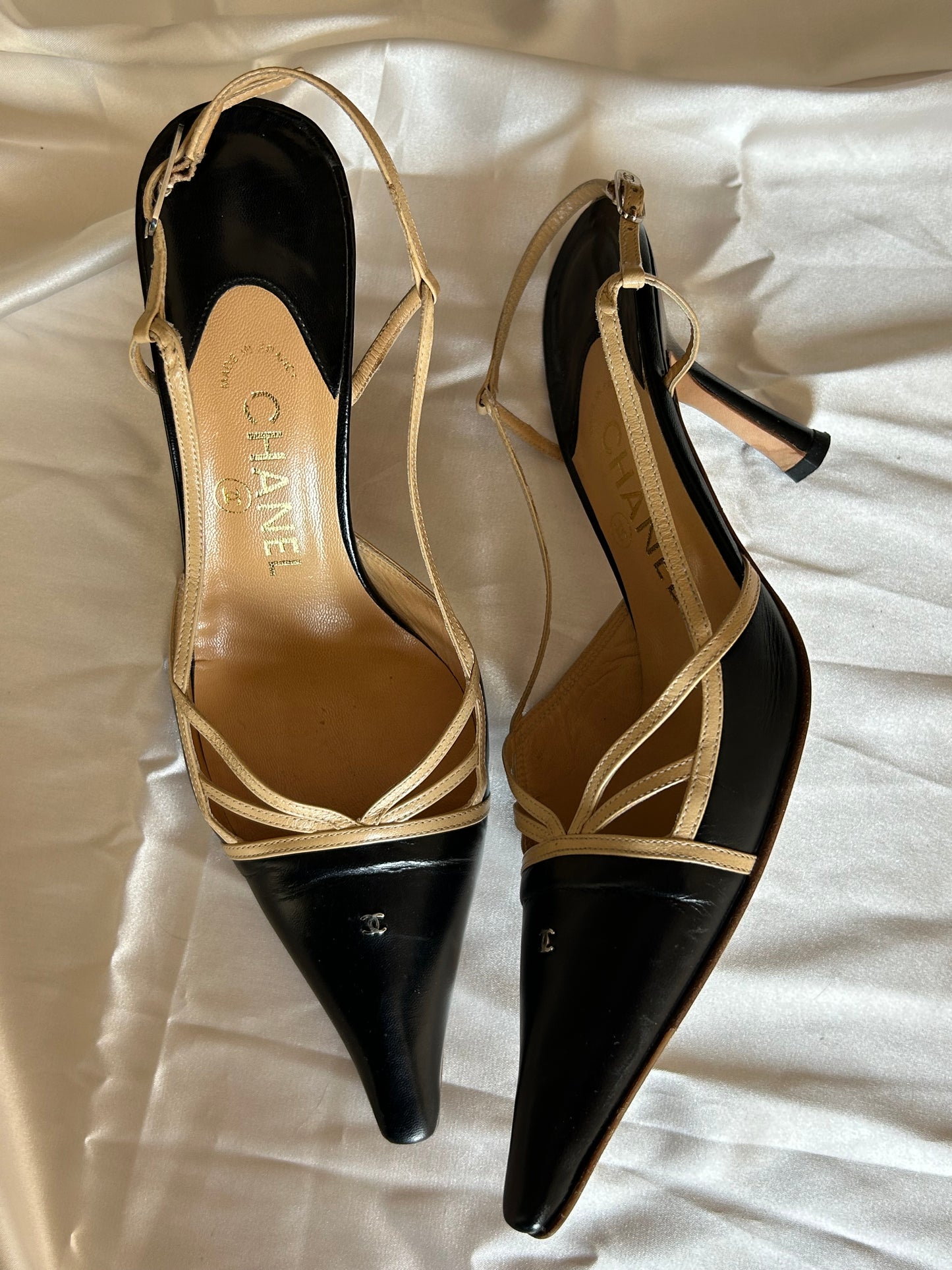 Chanel leather slingback EU39