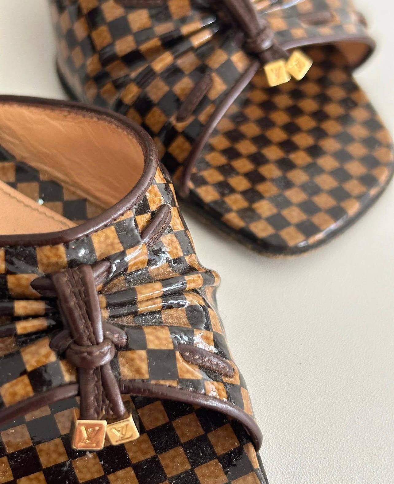 Louis Vuitton Damier mules