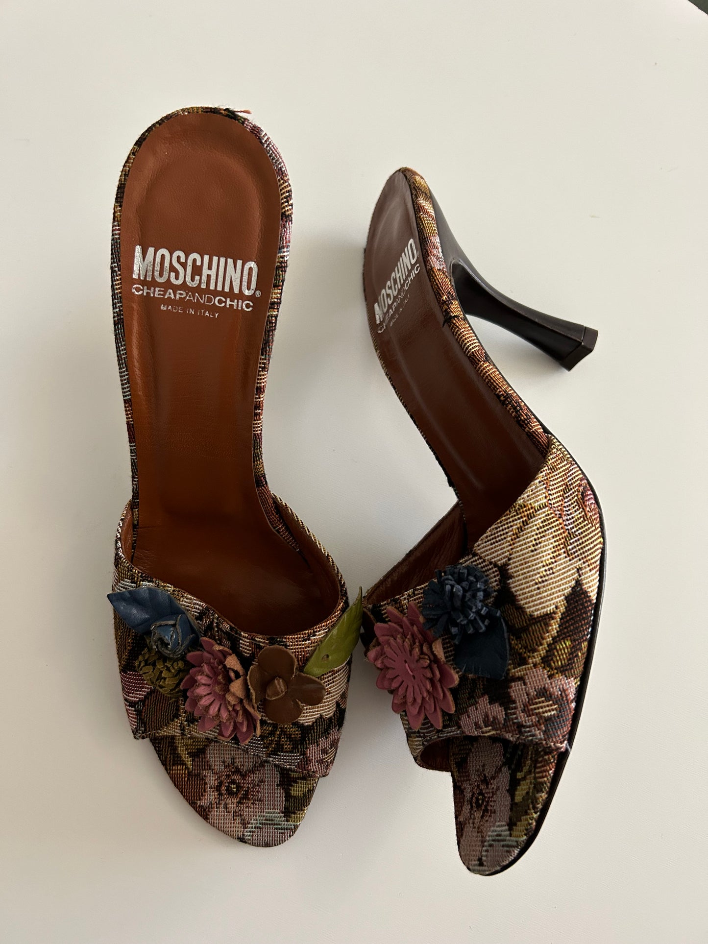 Moschino tapestry mules EU38