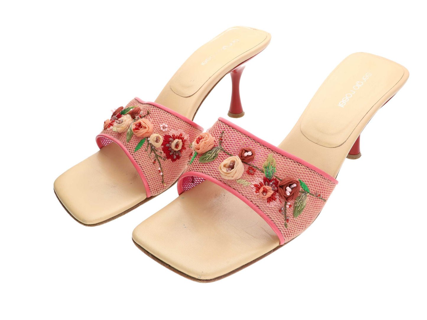 Sergio Rossi spring flower mules EU40