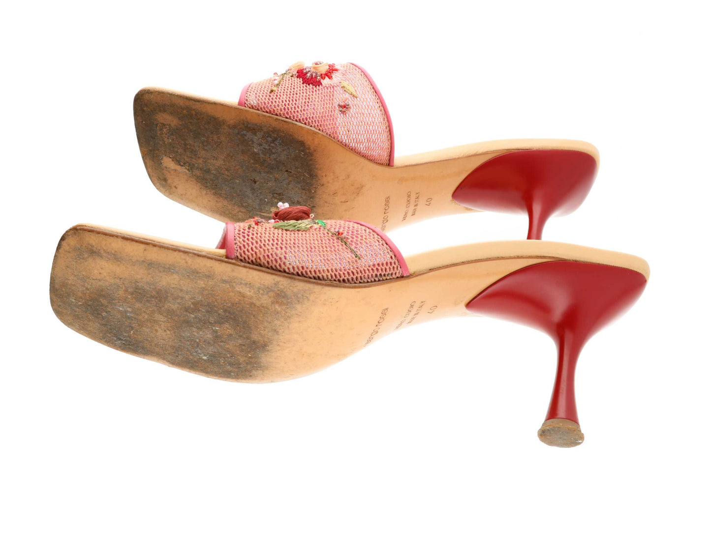 Sergio Rossi spring flower mules EU40