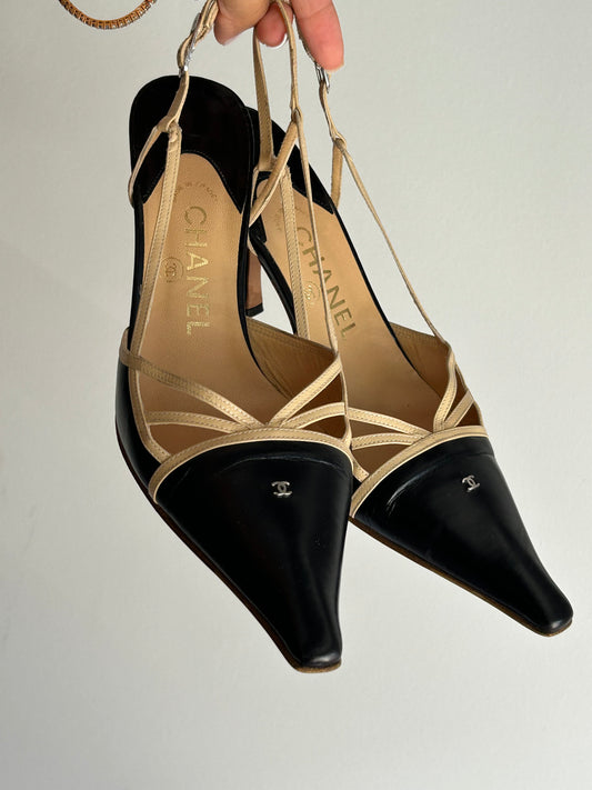 Chanel leather slingback EU39