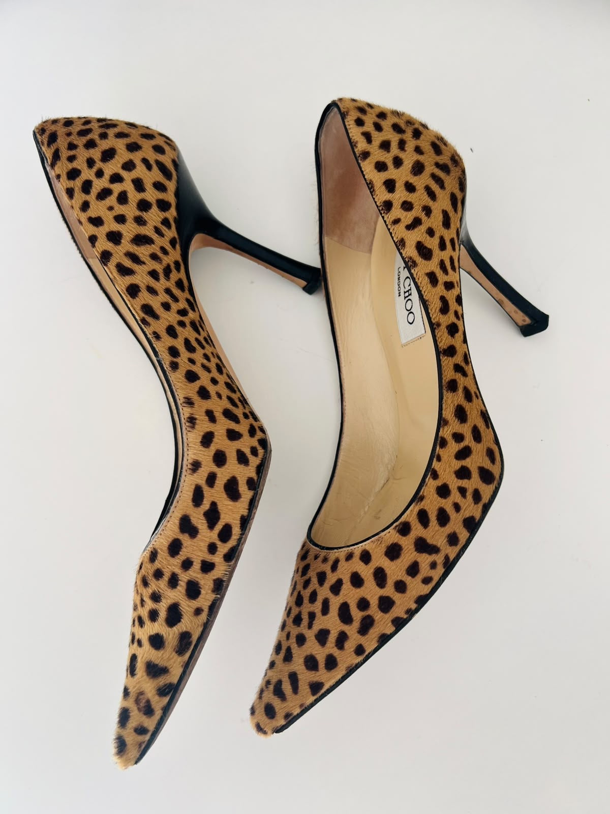 Jimmy Choo leopard print ponyhair heels EU38