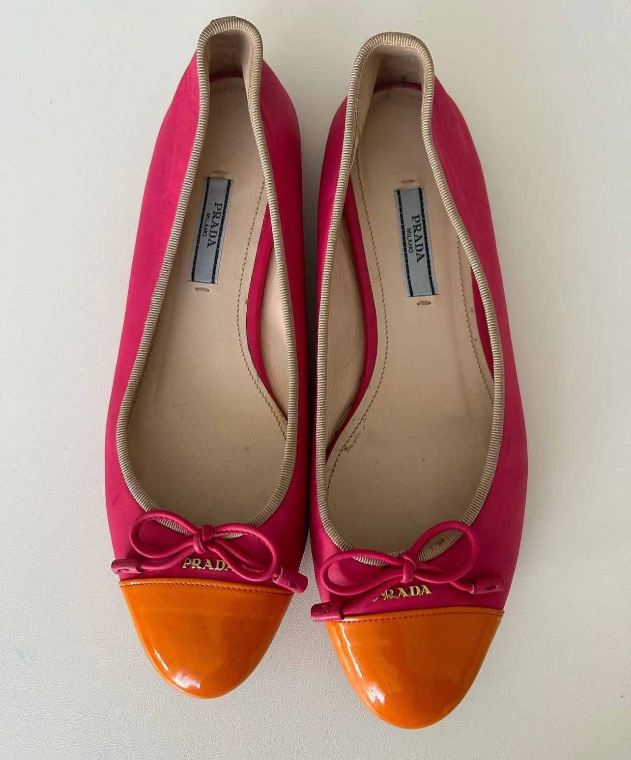 Prada patent leather ballerinas flat
