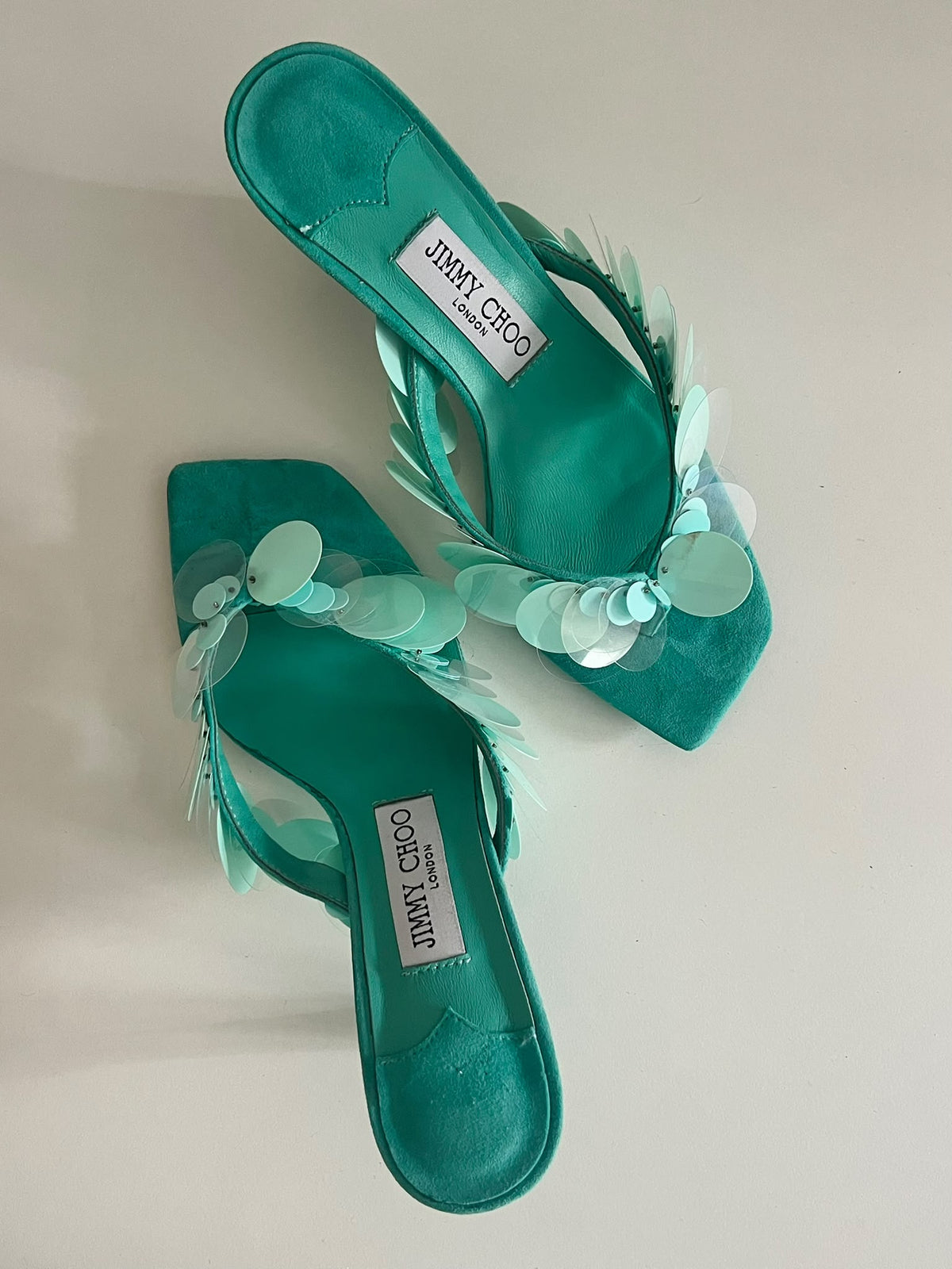 Jimmy Choo mermaid sequins thong EU38