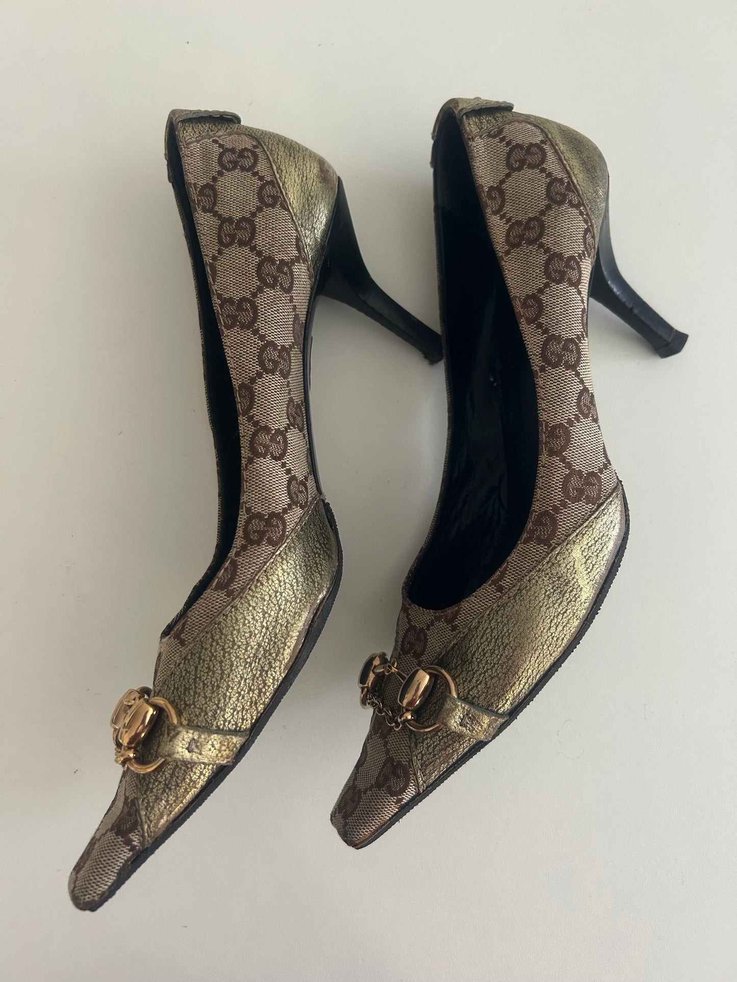 Gucci monogram heels EU40