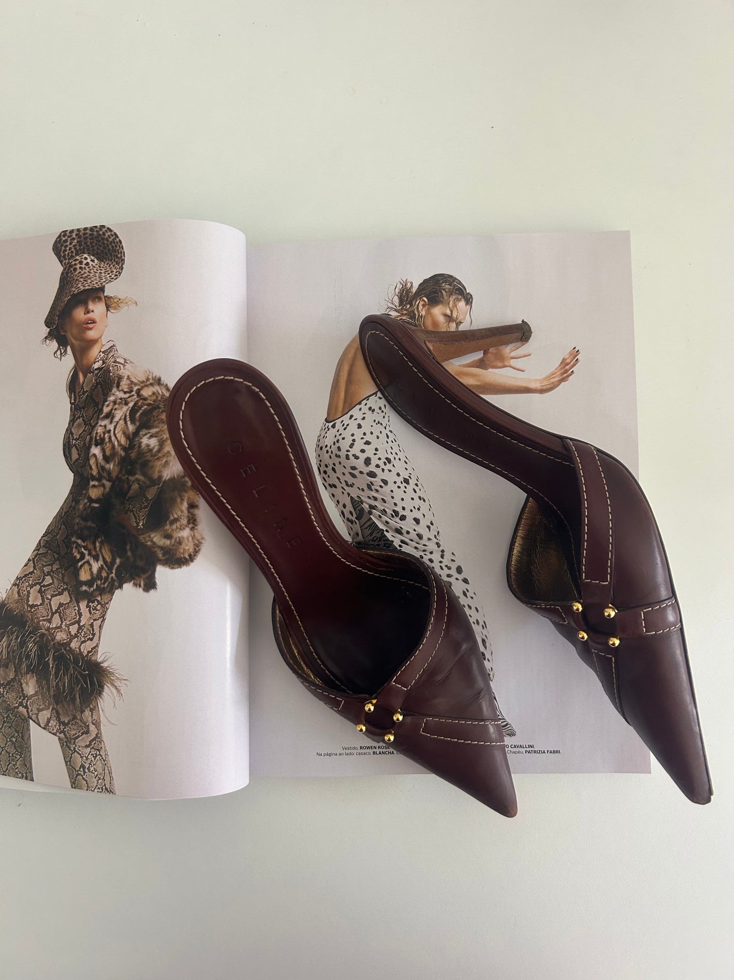 Celine chocolate mules EU38