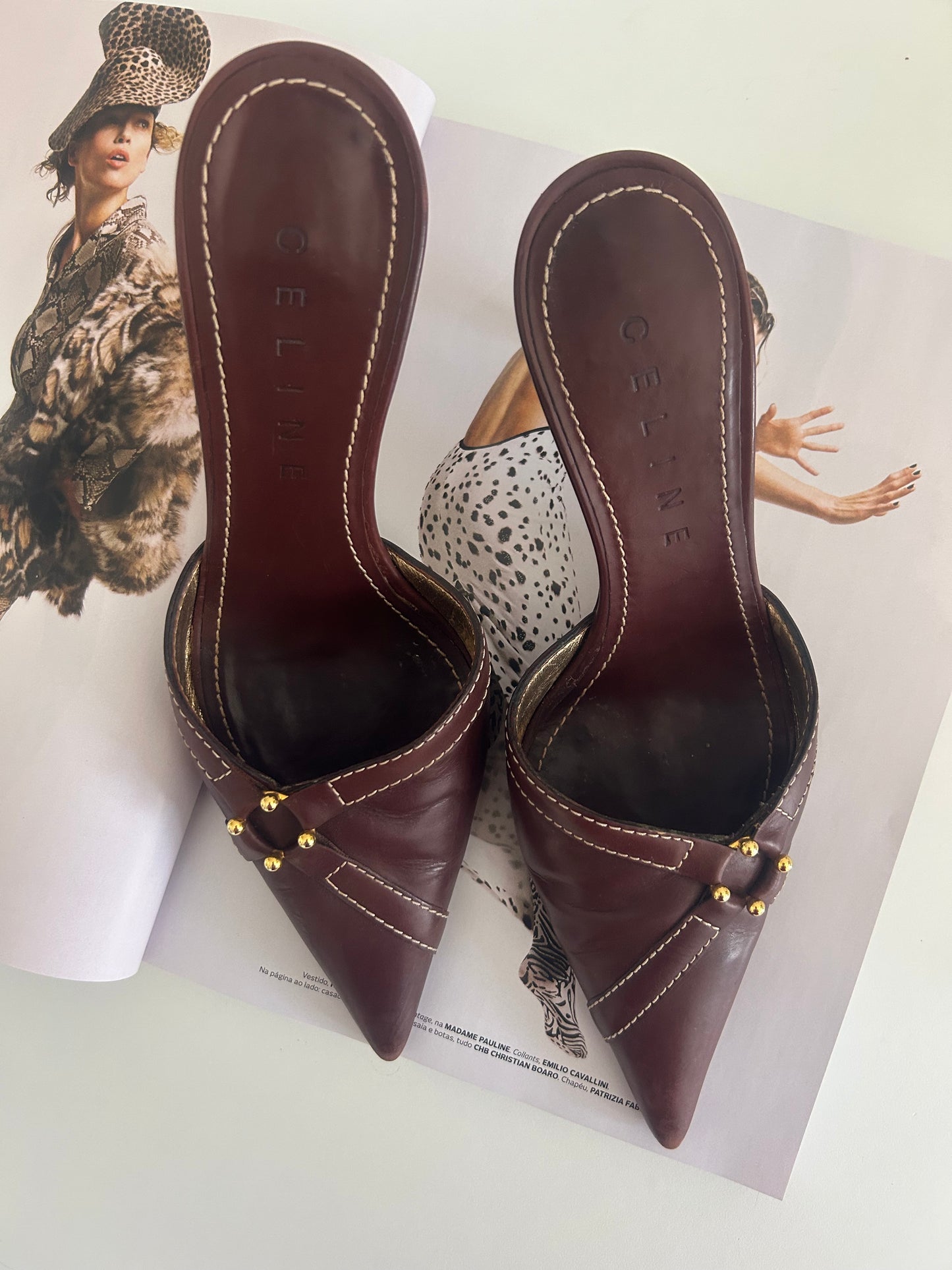 Celine chocolate mules EU38