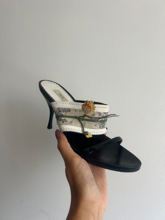 Prada floral print slides EU37.5