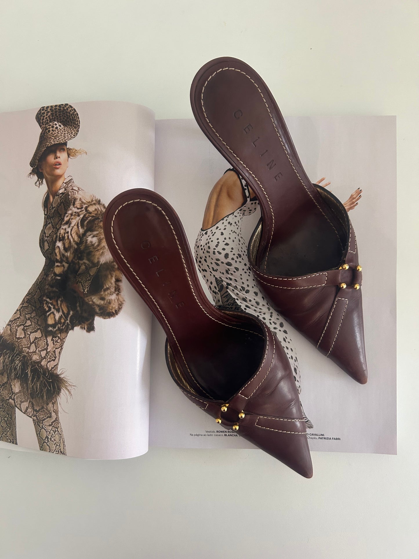 Celine chocolate mules EU38