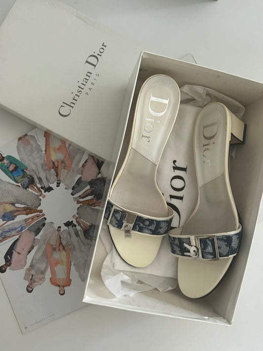 Dior denim key&lock sandals EU39.5