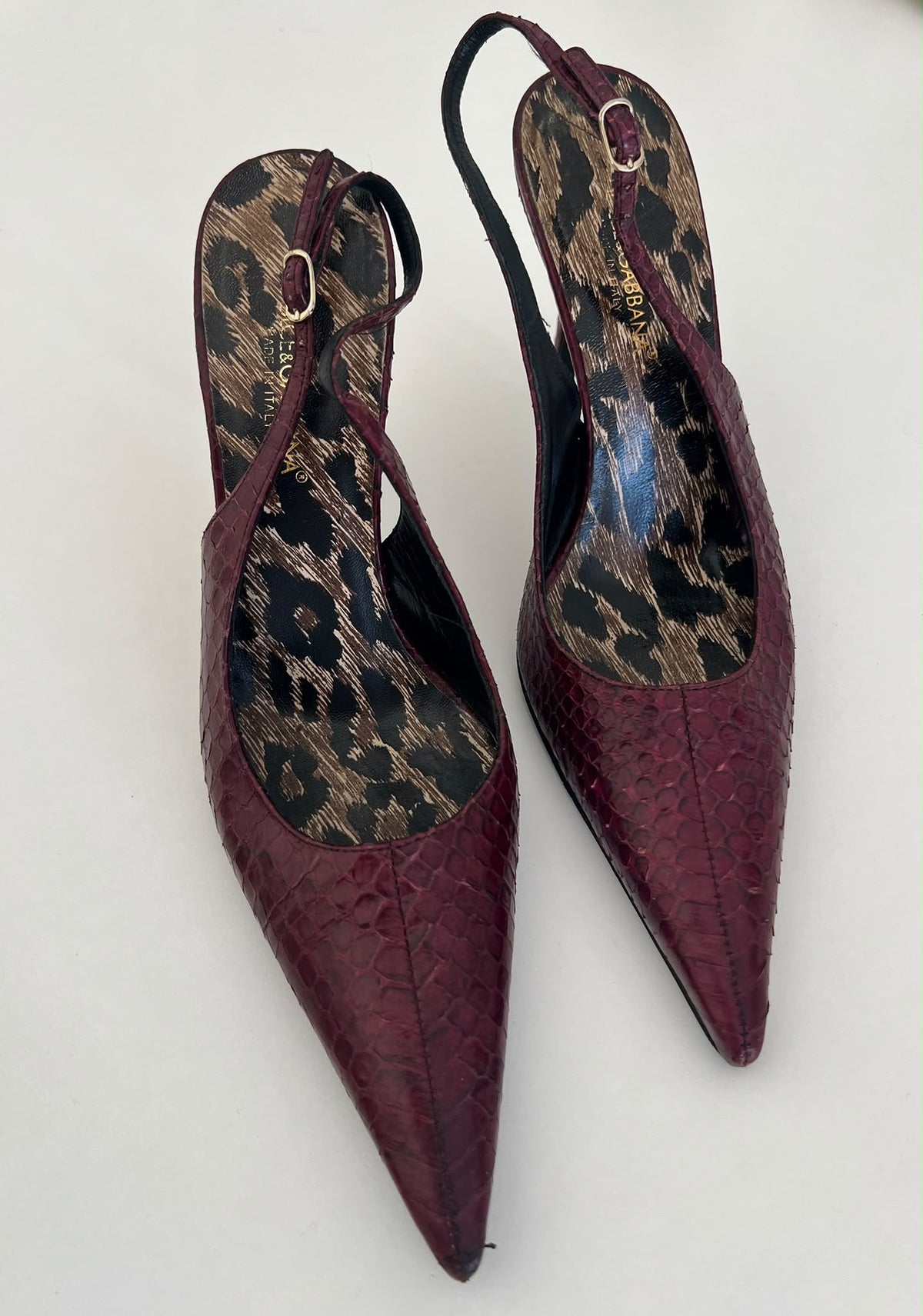 Dolce&Gabbana phyton slingback EU38