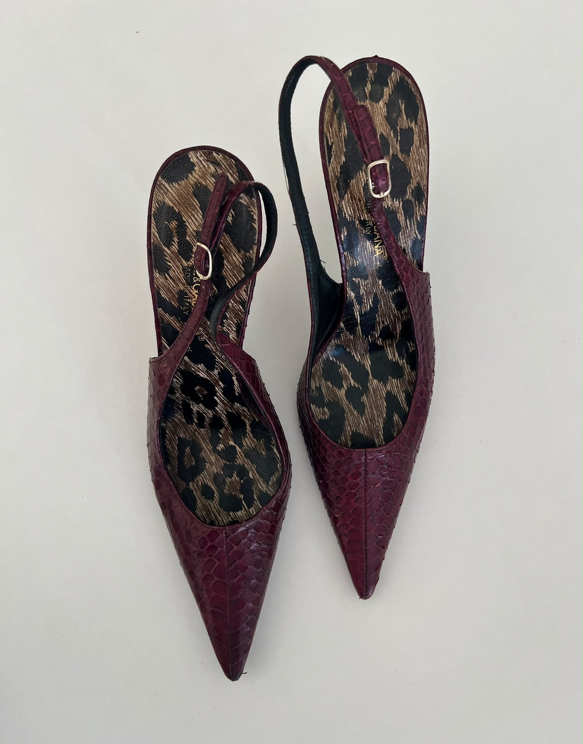Dolce&Gabbana phyton slingback EU38