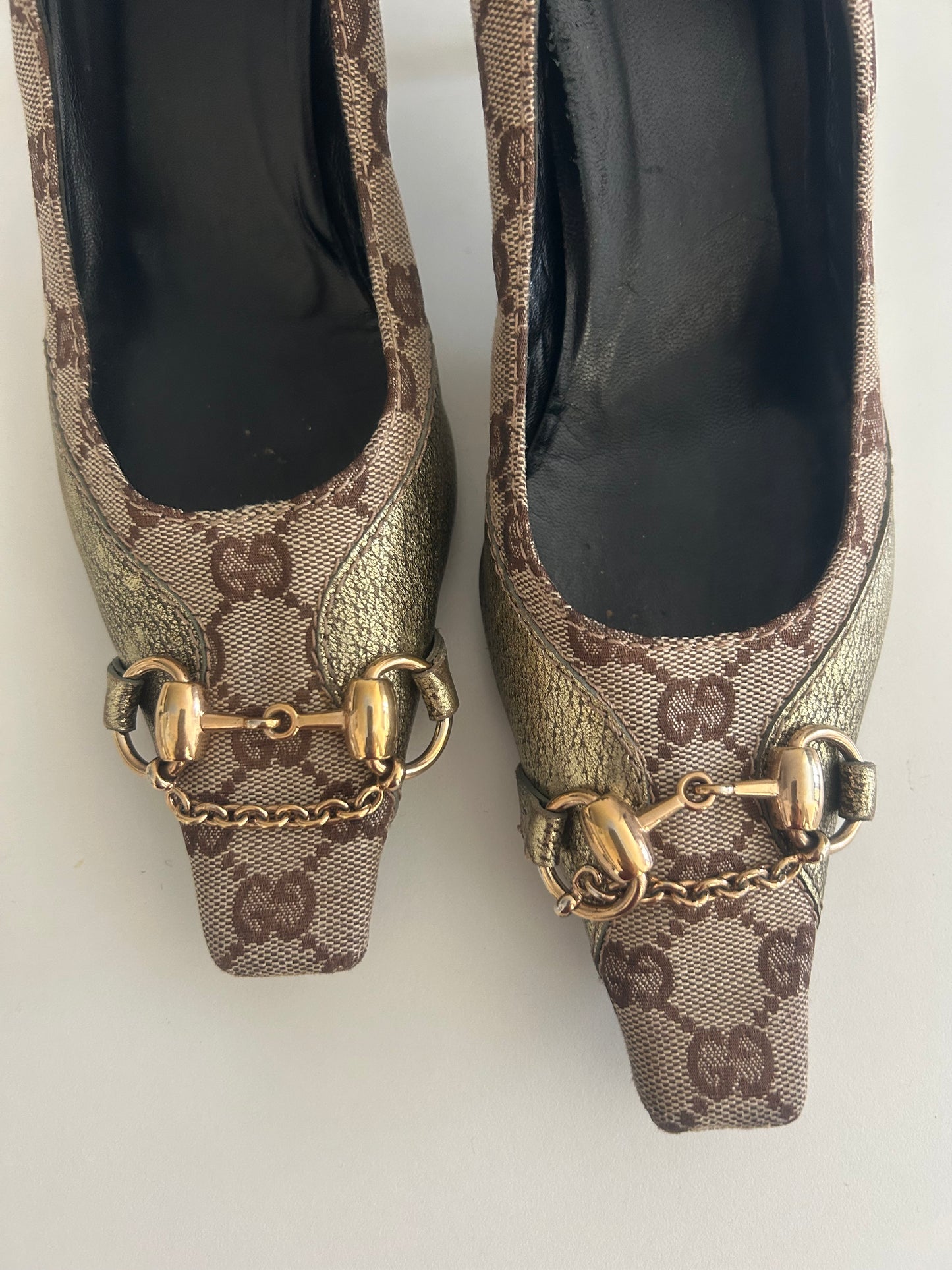 Gucci monogram heels EU40