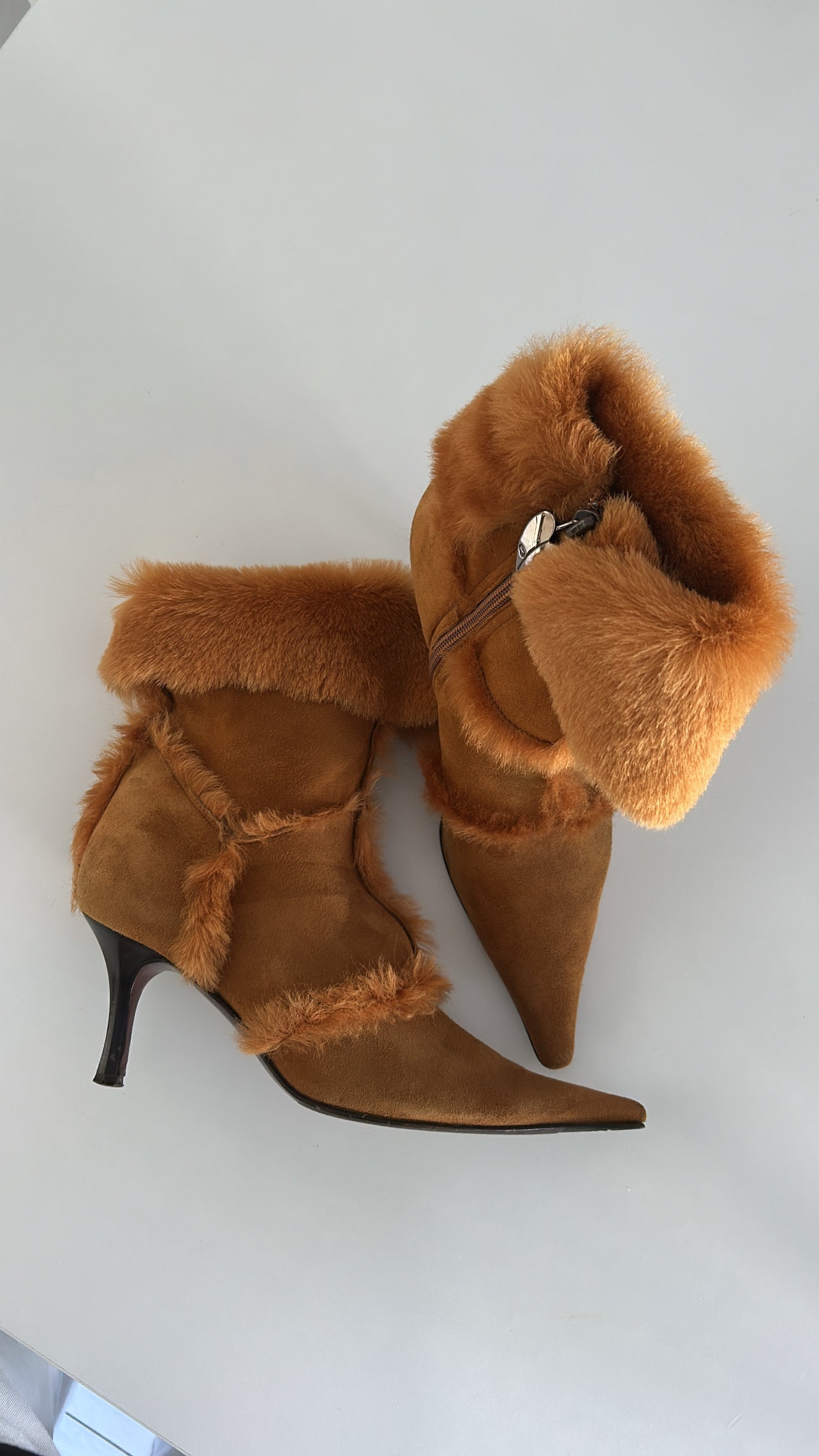 Escada faux fur ankle boots EU37