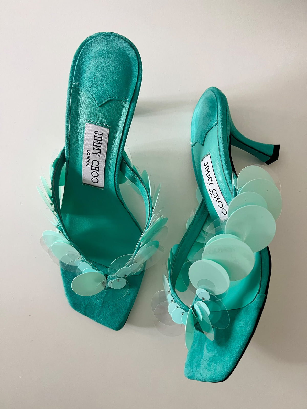 Jimmy Choo mermaid sequins thong EU38