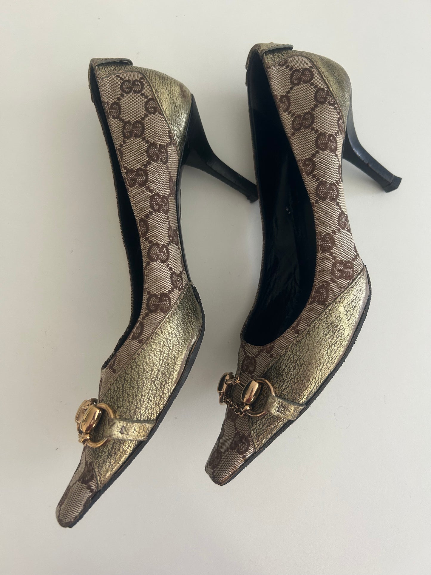 Gucci monogram heels EU40