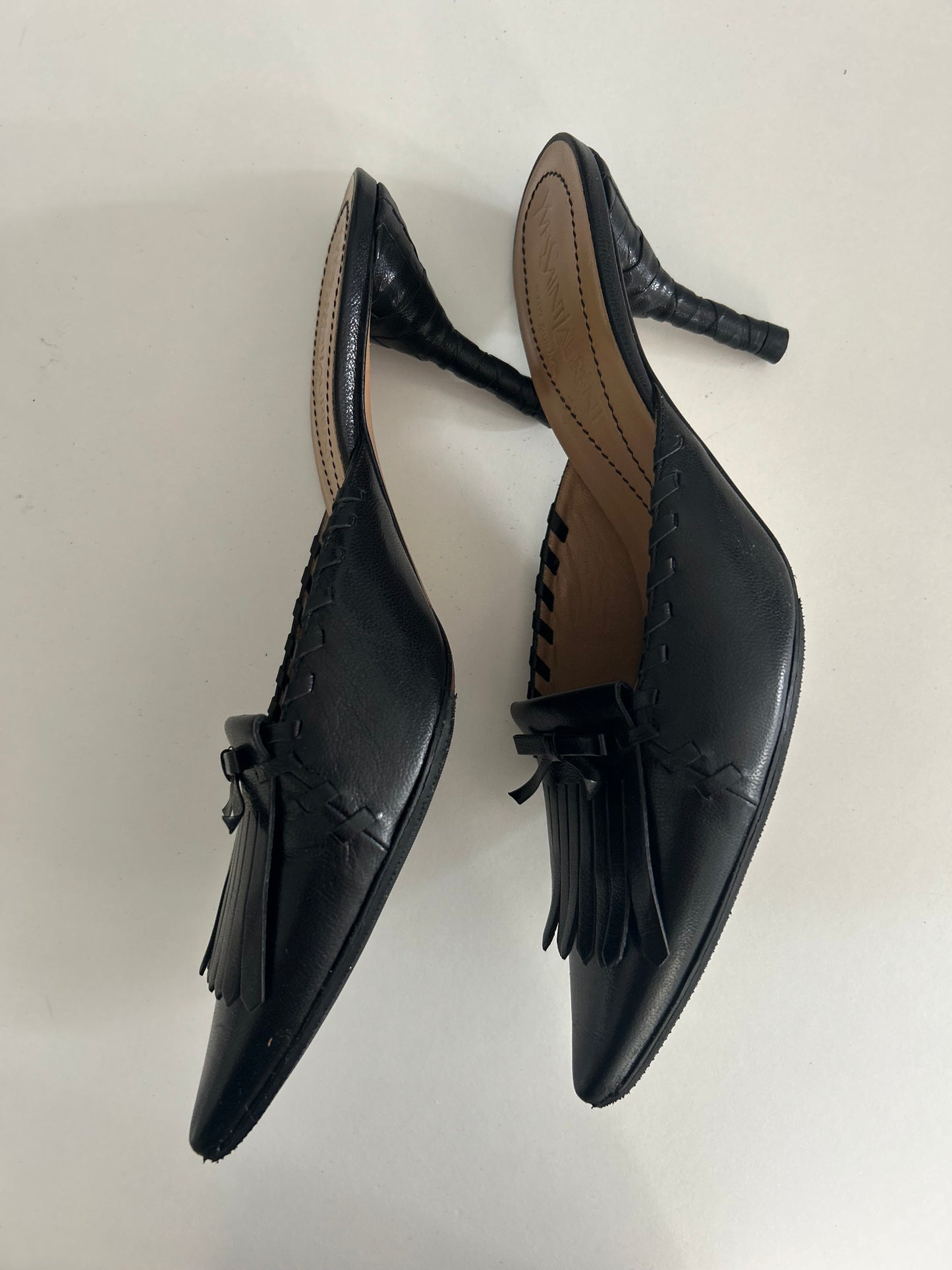 Yves Saint Laurent leather fringes EU38.5