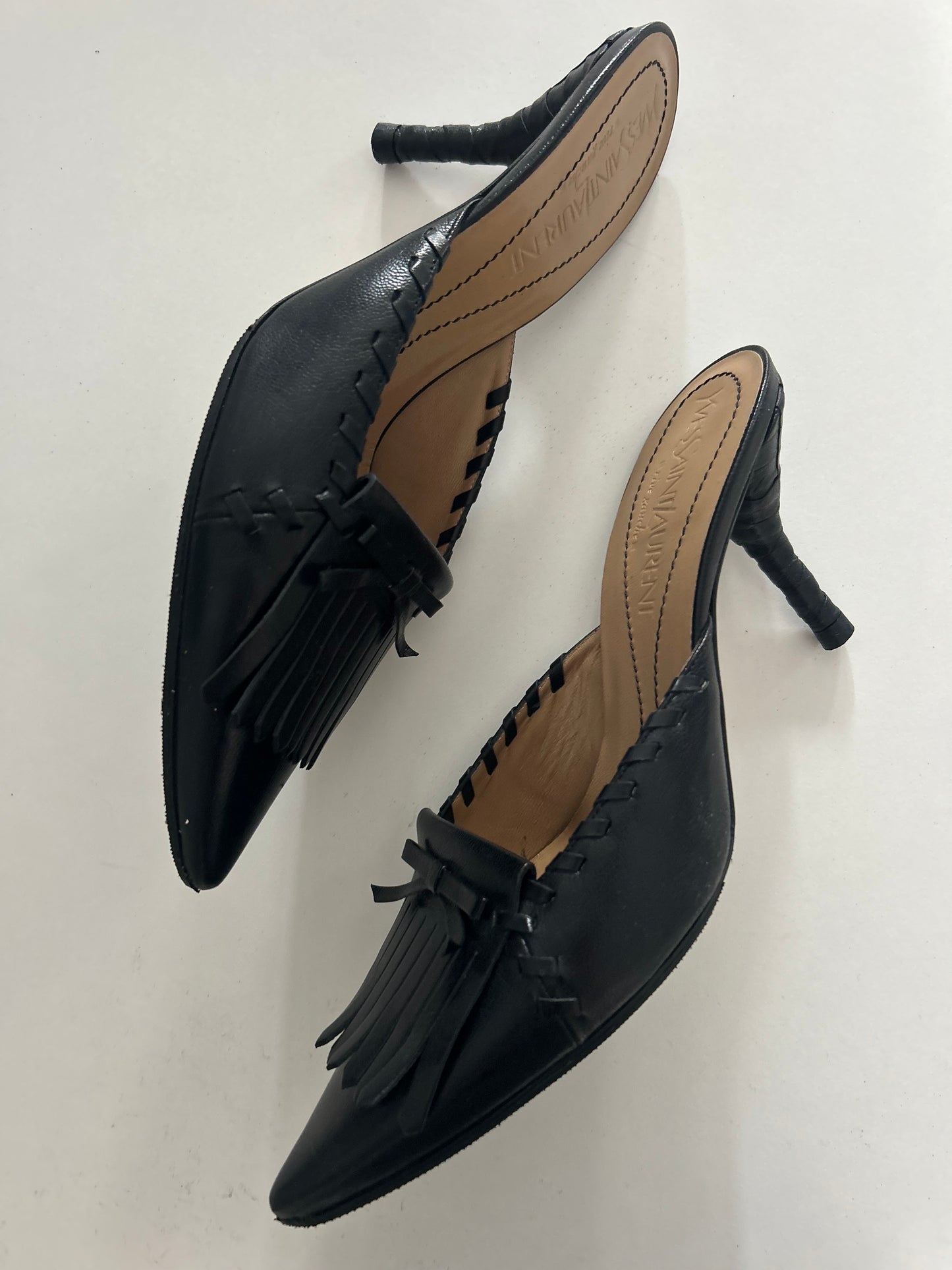 Yves Saint Laurent leather fringes EU38.5