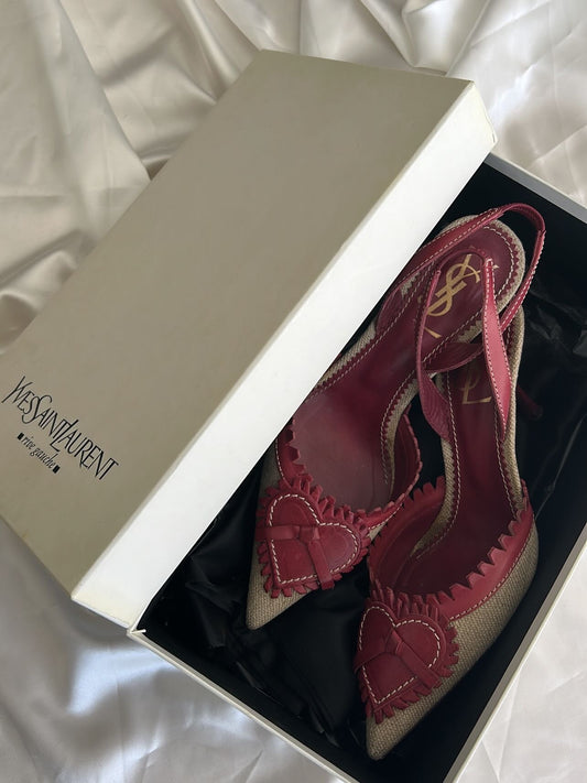 Yves Saint Laurent Heart Slingback EU37.5